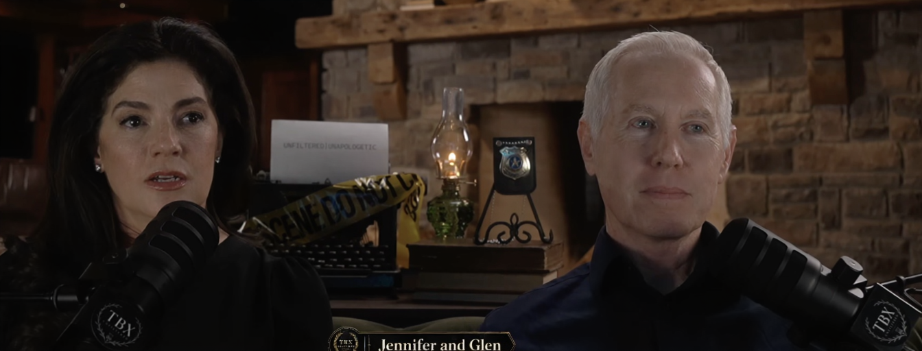 Glen and Jennifer hosting TBX Unfiltered together in the studio